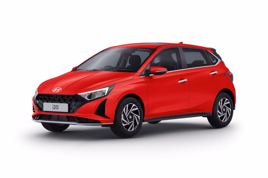 Hyundai i20 in Fiery Red